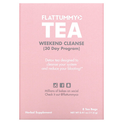 

Flat Tummy Weekend Cleanse 30 Day Program 8 Tea Bags 0.05 oz (1.45 g) Each