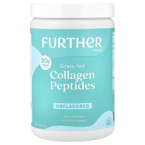 Further Food, Collagen Peptides, Unflavored, Kollagenpeptide von grasgefütterten Kühen, geschmacksneutral, 280 g (9,88 oz.)