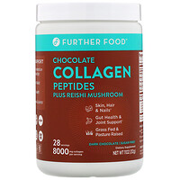 Chocolate Collagen Peptides Plus Reishi Mushroom, Dark Chocolate, 11 oz (312 g) - изображение