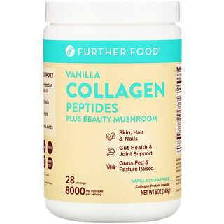 Further Food, Peptides de collagène aux champignons de beauté, Vanille, 249 g