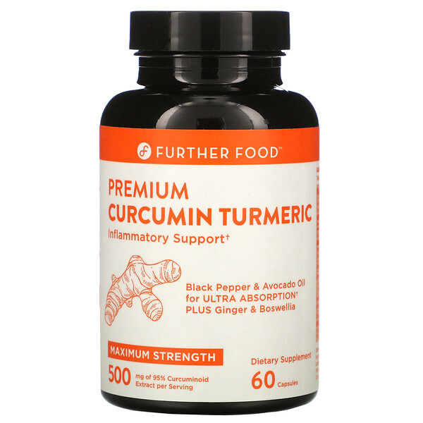 Further Food, Premium Curcumin Turmeric, Maximum Strength, 500 mg, 60
