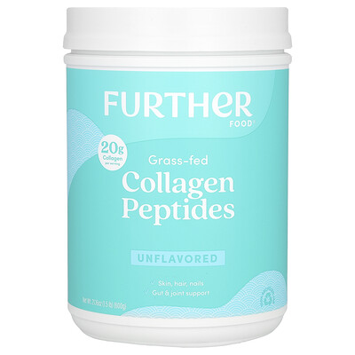 Product Image for Further Food, Grass-Fed Collagen Peptides, Unflavored, 21.16 oz (600 g)