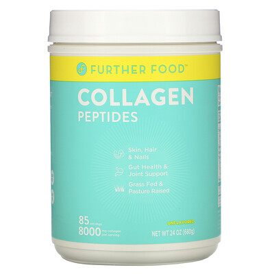 Further Food Collagen Peptides, Unflavored, 8,000 mg, 24 oz (680 g)