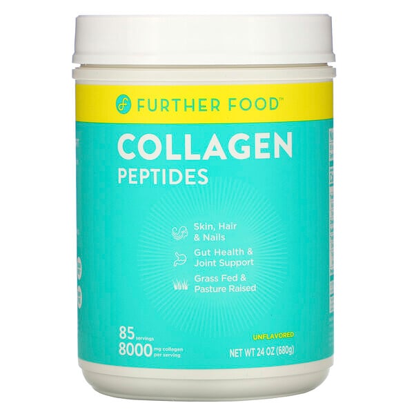 Further Food, Péptidos de colágeno, Sin sabor, 8000 mg, 680 g (24 oz)