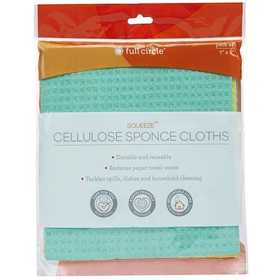 Squeeze Cellulose Cleaning Cloths, Pack of 3, 7