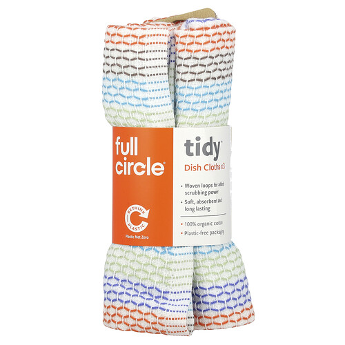 Full Circle, Tidy™ vaatdoeken, veelkleurig, 3 doeken