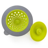 Full Circle, Sinksationational, Sink Strainer with Pop-Out Stopper, Green & Slate отзывы
