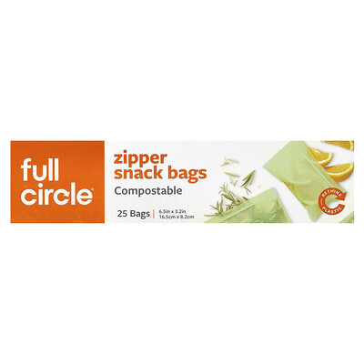 Product Image for Full Circle, Zipper Snack Bags, Compostable , 25 Bags