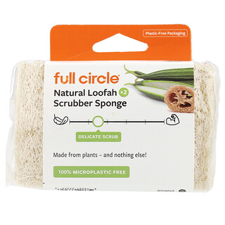 Full Circle, Naturalna gąbka do szorowania Loofah, 2 sztuki
