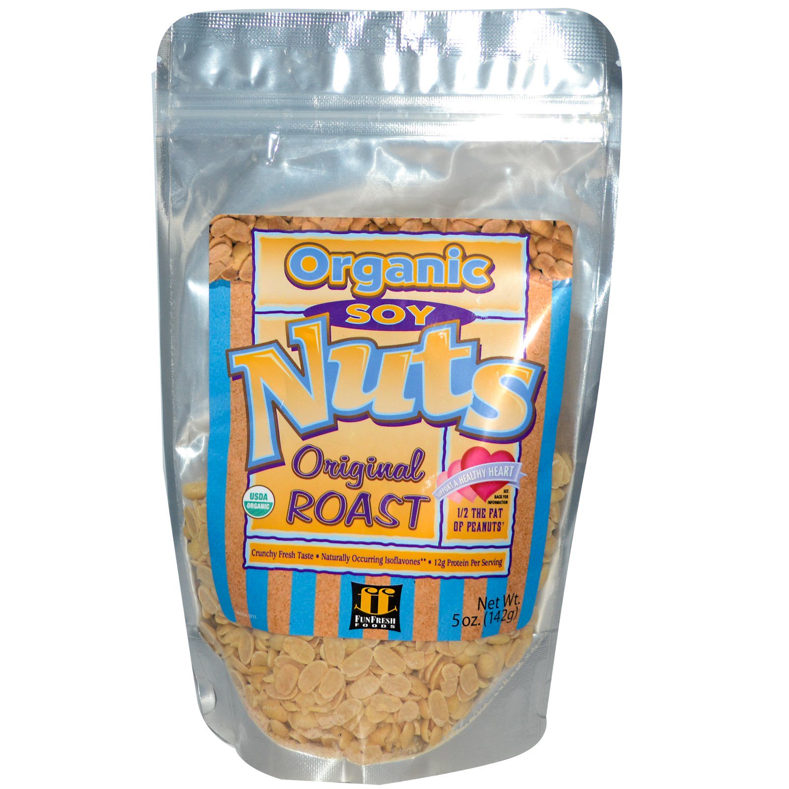 Fun Fresh Foods, Organic Soy Nuts, Original Roast, 5 oz (142 g)