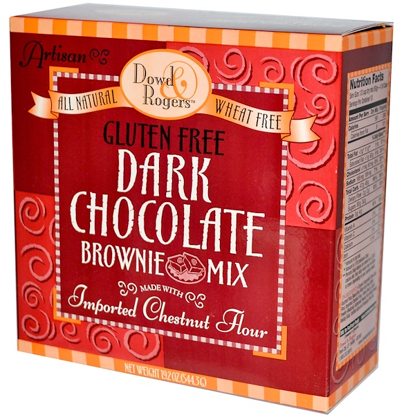 Fun Fresh Foods, Dowd & Rogers, Gluten Free Dark Chocolate Brownie Mix, 19.2 oz (544.3 g) (Discontinued Item) 