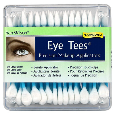 

Fran Wilson Тройники для глаз, прецизионные аппликаторы для макияжа, 80 ватных тампонов