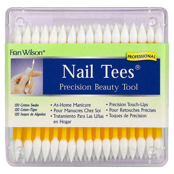 Fran Wilson‏, Nail Tees, Precision Beauty Tools, 120 Cotton Swabs