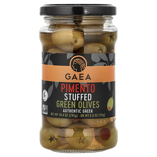 Gaea, Azeitonas Verdes Recheadas com Pimento, 295 g (10,4 oz)