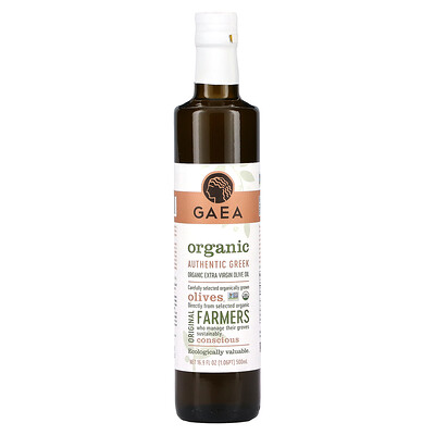 Gaea органическое нерафинированное оливковое масло высшего качества, 500мл (17жидк.унций)