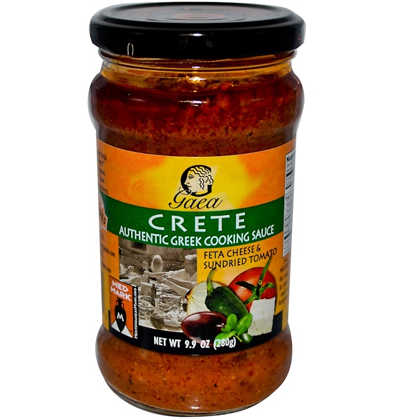 Gaea, Crete, Greek Cooking Sauce, Feta Cheese & Sundried Tomato, 9.9 oz (280 g) (Discontinued Item) 