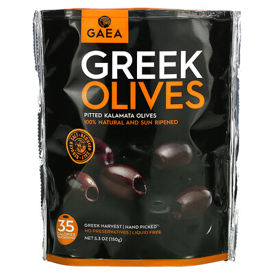 Gaea греческие оливки Kalamata без косточек, 150 г (5,3унции)