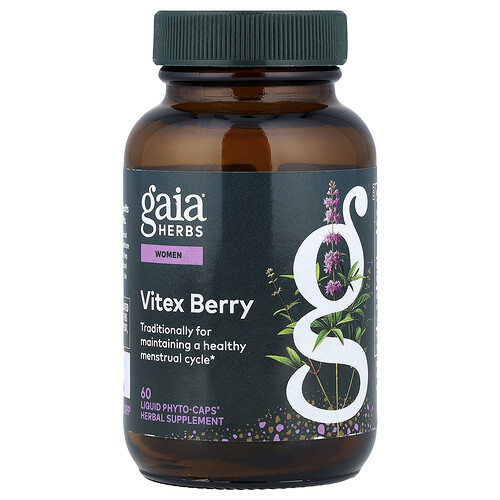 Gaia Herbs Women, Vitex Berry, 60 Liquid Phyto-Caps® (500 mg per Capsules)