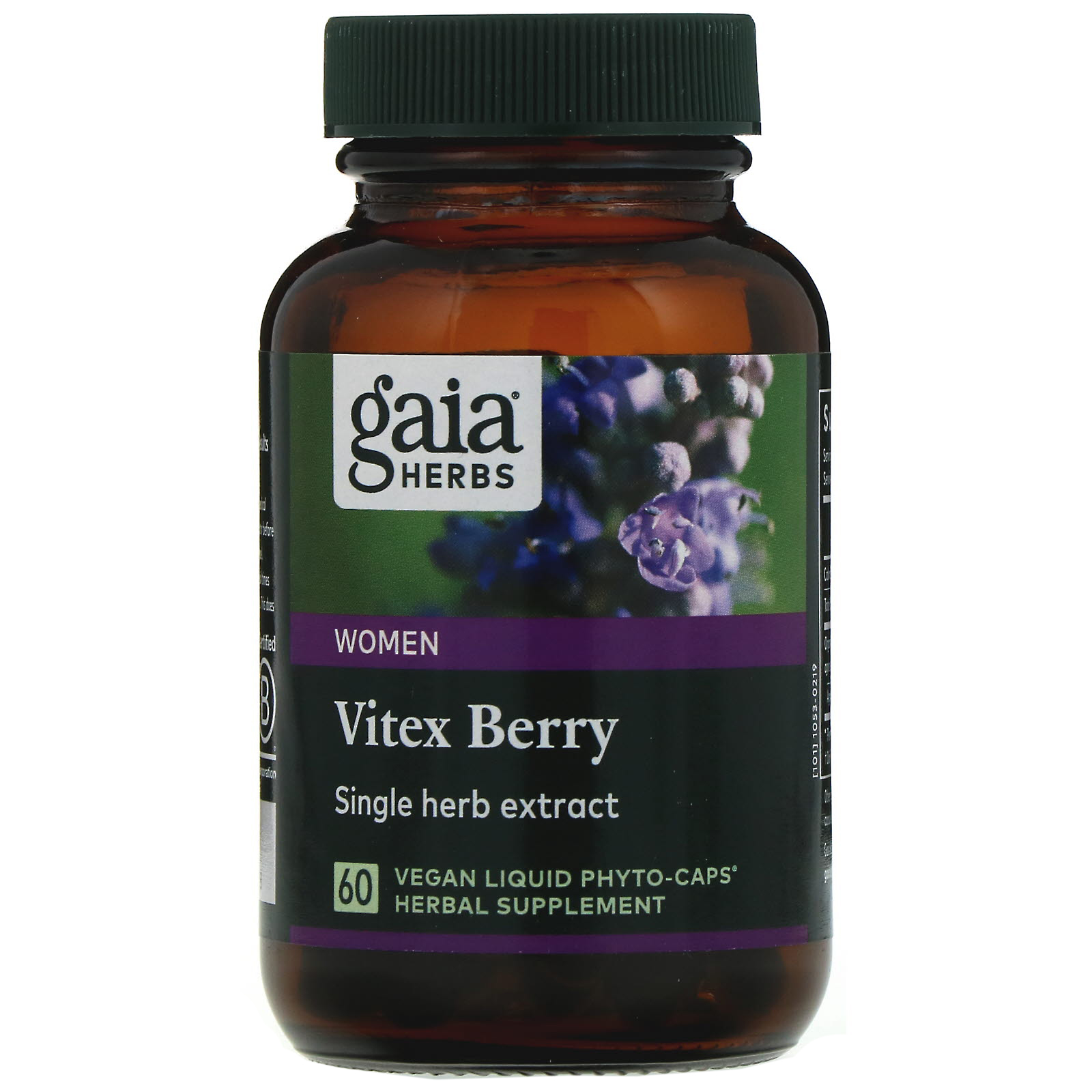 Gaia Herbs, Vitex Berry, 60 식물성 액상 Phyto-Caps