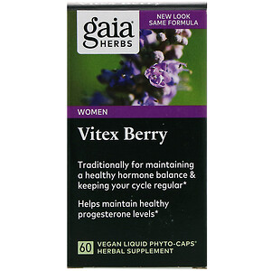 Отзывы о Гайа Хербс, Vitex Berry, 60 Vegan Liquid Phyto-Caps