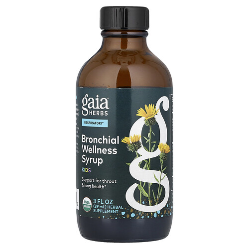 Gaia Herbs, Kids, Bronchial Wellness Syrup, Bronchialsirup für Kinder, 89 ml