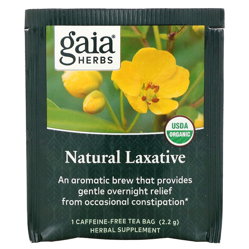 Gaia Herbs, Natural Laxative, Herbal Tea, CaffeineFree, 16 Tea Bags, 1