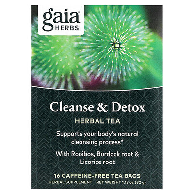 

Gaia Herbs Cleanse & Detox Caffeine-Free 16 Tea Bags 1.13 oz (32 g)