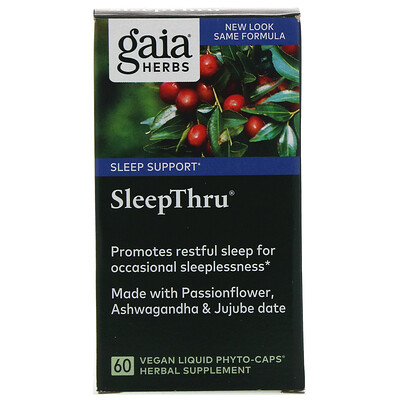 

SleepThru, 60 растительных фито-капсул с жидкостью