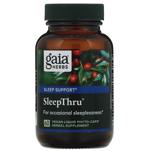 Gaia Herbs, SleepThru، 60 كبسولة نباتية سائلة نباتية