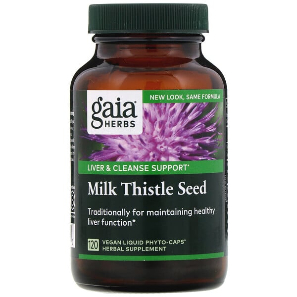 Gaia Herbs, Semilla de cardo mariano, 120 cápsulas veganas Liquid Phyto-Caps