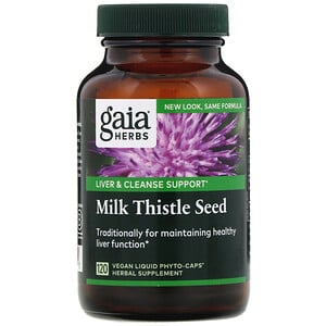 Гайа Хербс, Milk Thistle Seed, 120 Vegan Liquid Phyto-Caps отзывы покупателей