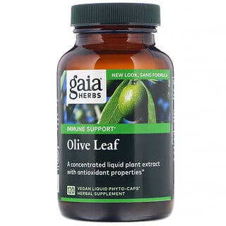 Gaia Herbs, 橄欖葉，120 粒全素液體 Phyto-Caps 膠囊