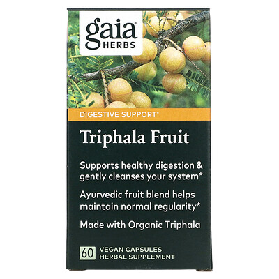 

Gaia Herbs Triphala Fruit 60 Vegan Capsules