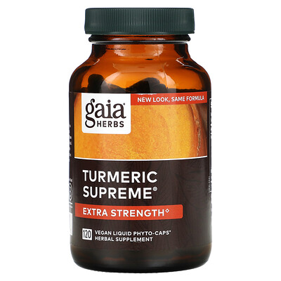 

Gaia Herbs Turmeric Supreme куркума повышенная сила действия 120 веганских фито-капсул с жидкостью