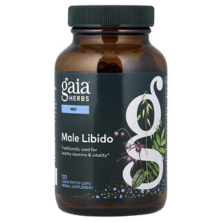 Gaia Herbs, Hommes, Libido masculine, 120 Liquid Phyto-Caps®