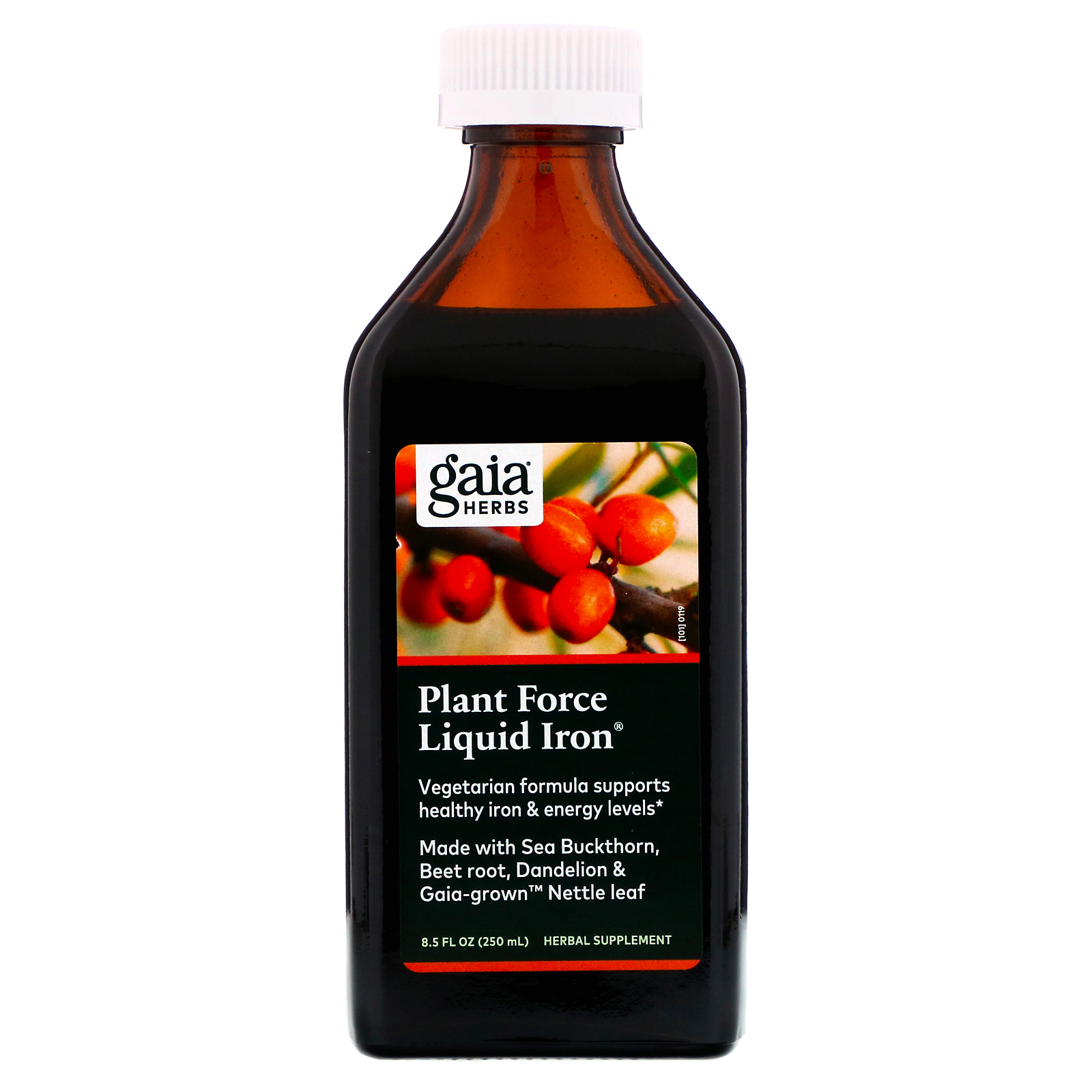 Gaia Herbs, Plant Force Liquid Iron, 8.5 fl oz (250 ml) iHerb
