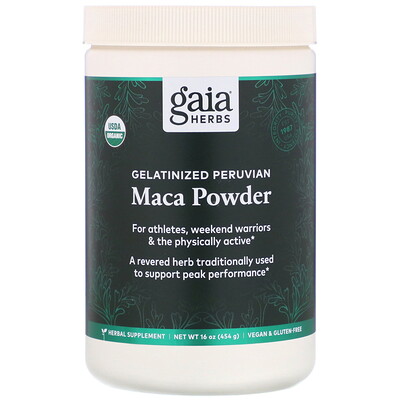 Gaia Herbs Gelatinized Peruvian Maca Powder, 16 oz (454 g)