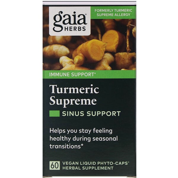 Turmeric Supreme, Sinus Support, 60 Vegan Liquid Phyto-Caps