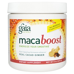 Купить Gaia Herbs, Maca Boost, настоящий какао и имбирь, 8 унций (227 г)  на IHerb