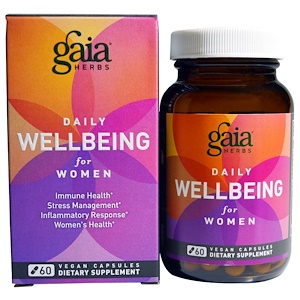 Gaia Herbs, Ежедневное хорошее самочувствие женщин, 60 веганских капсул