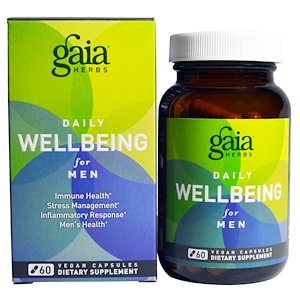 Gaia Herbs, Ежедневное хорошее самочувствие мужчин, 60 вегетарианских капсул