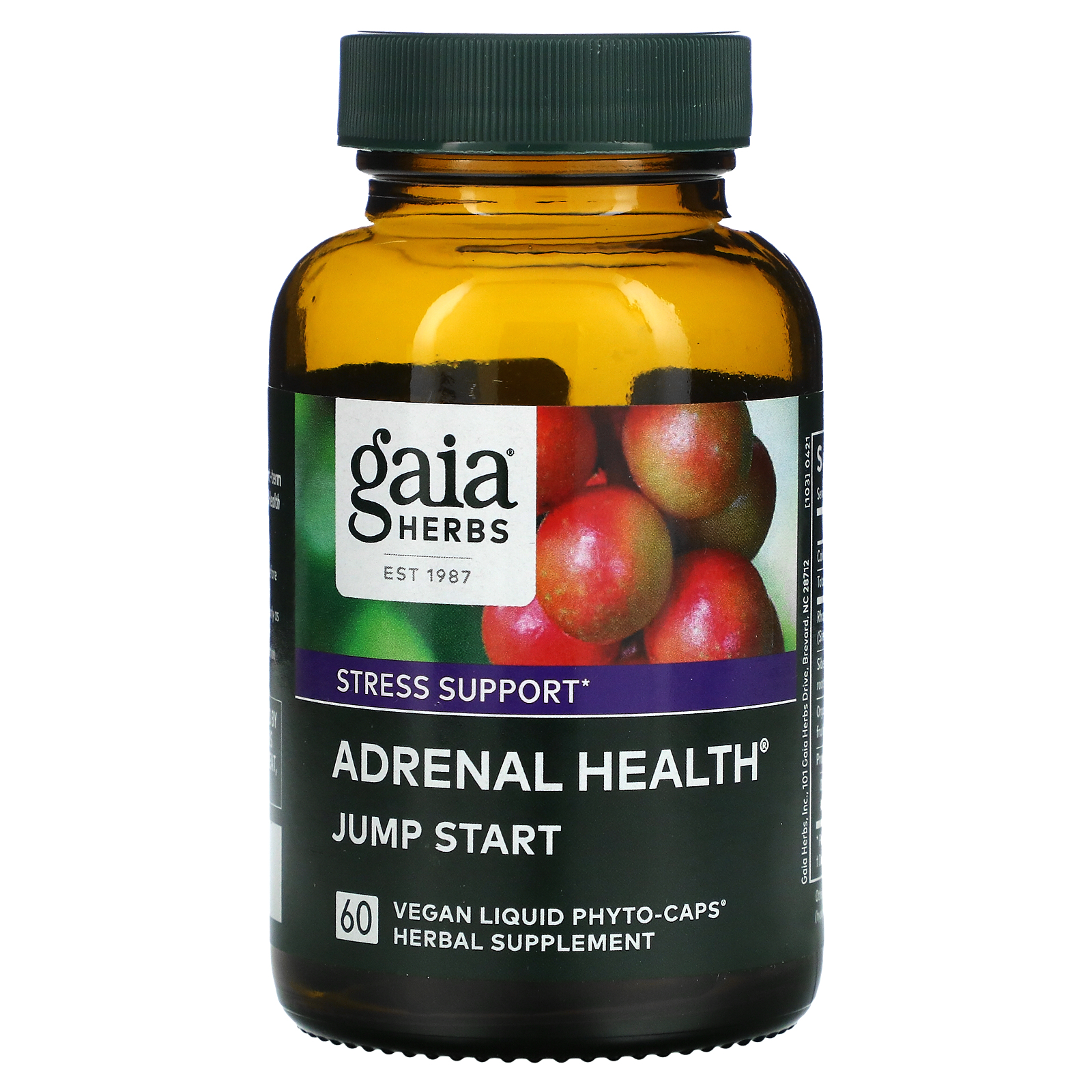 Gaia Herbs, Adrenal Health, Jump Start, 60 Vegan Liquid PhytoCaps