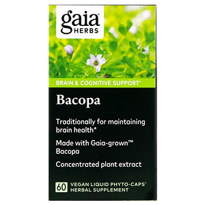 Отзывы о Гайа Хербс, Bacopa, 60 Vegan Liquid Phyto-Caps