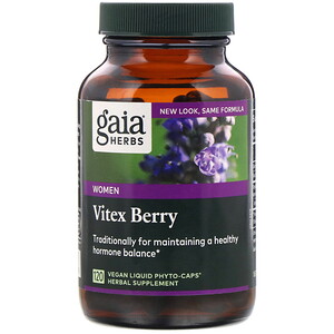 Отзывы о Гайа Хербс, Vitex Berry for Women, 120 Vegan Liquid Phyto-Caps