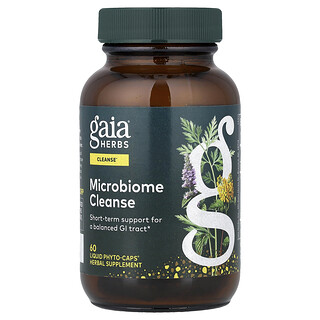 Gaia Herbs, Nettoyage du microbiome, 60 Liquid Phyto-Caps®