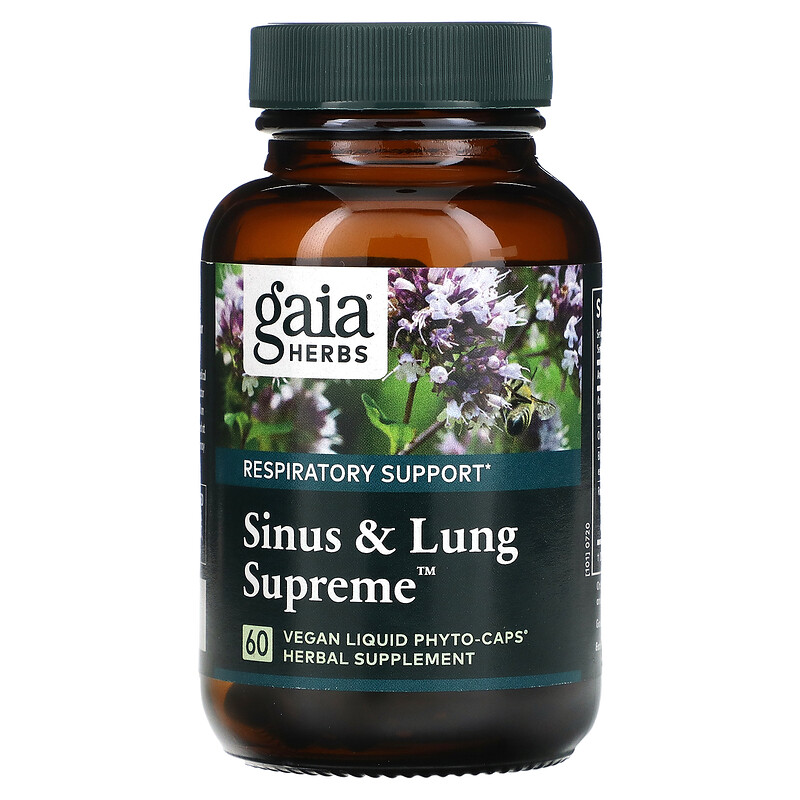 Gaia Herbs, Sinus & Lung Supreme, 60 Vegan Liquid PhytoCaps