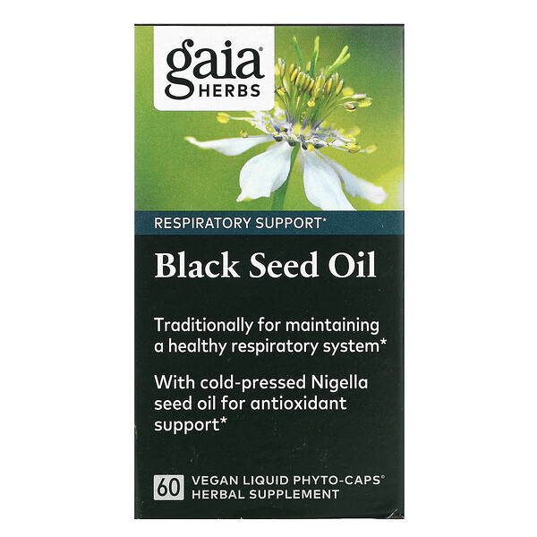 Gaia Herbs‏, Black Seed Oil, 60 Vegan Liquid Phyto-Caps