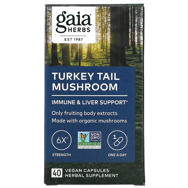 Turkey Tail Mushroom, 40 Vegan Capsules
