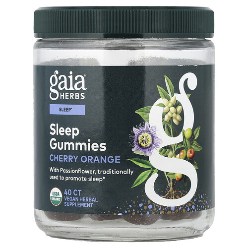 Gaia Herbs, Sleep Gummies, Schlafgummis, Kirsche-Orange, 40 Fruchtgummis
