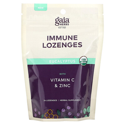 

Gaia Herbs Immune Lozenges Eucalyptus 24 Lozenges